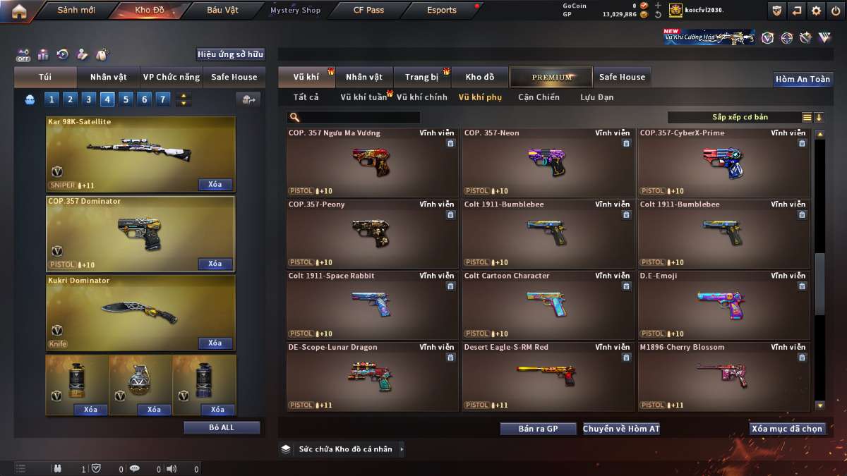 shop acc cf uy tin gia re